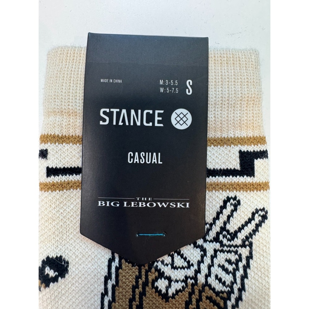 STANCE x Big Lebowski Dude Crew Socks Small = Men 3-5.5 and Women 5-7.5 Casual - Picture 6 of 7